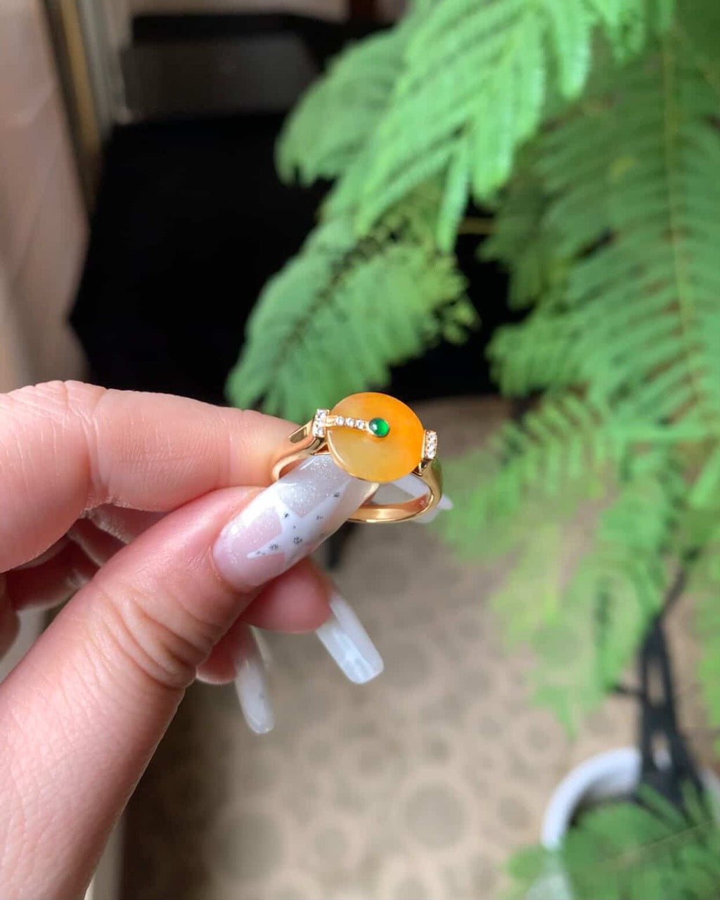 18K Yellow Gold Custom Yellow KouKou Ring Diamonds And Gold Setting