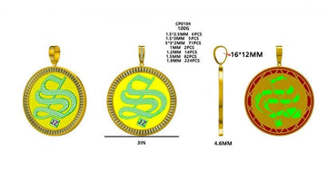Baikalla *Custom Sterling Silver Gold Plated Pendant