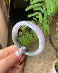 Natural Strawberry Matcha Jadeite Jade Bangle (03/10/26)