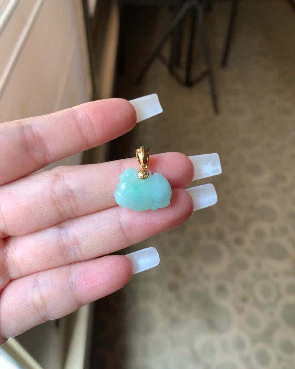 18K Yellow Gold Custom Horse Pendant Simple Bail