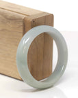Baikalla Natural Green Jadeite Jade "Oval Half Round" Bangle Bracelet (53.9mm) 