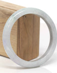 Baikalla Natural Burmese Light Grey - Green Jadeite Jade Bangle Bracelet (62.70mm) 