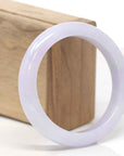 Light Pink-Lavender Natural Burmese Jadeite Jade Bangle – Half Round (57.9mm) TT922