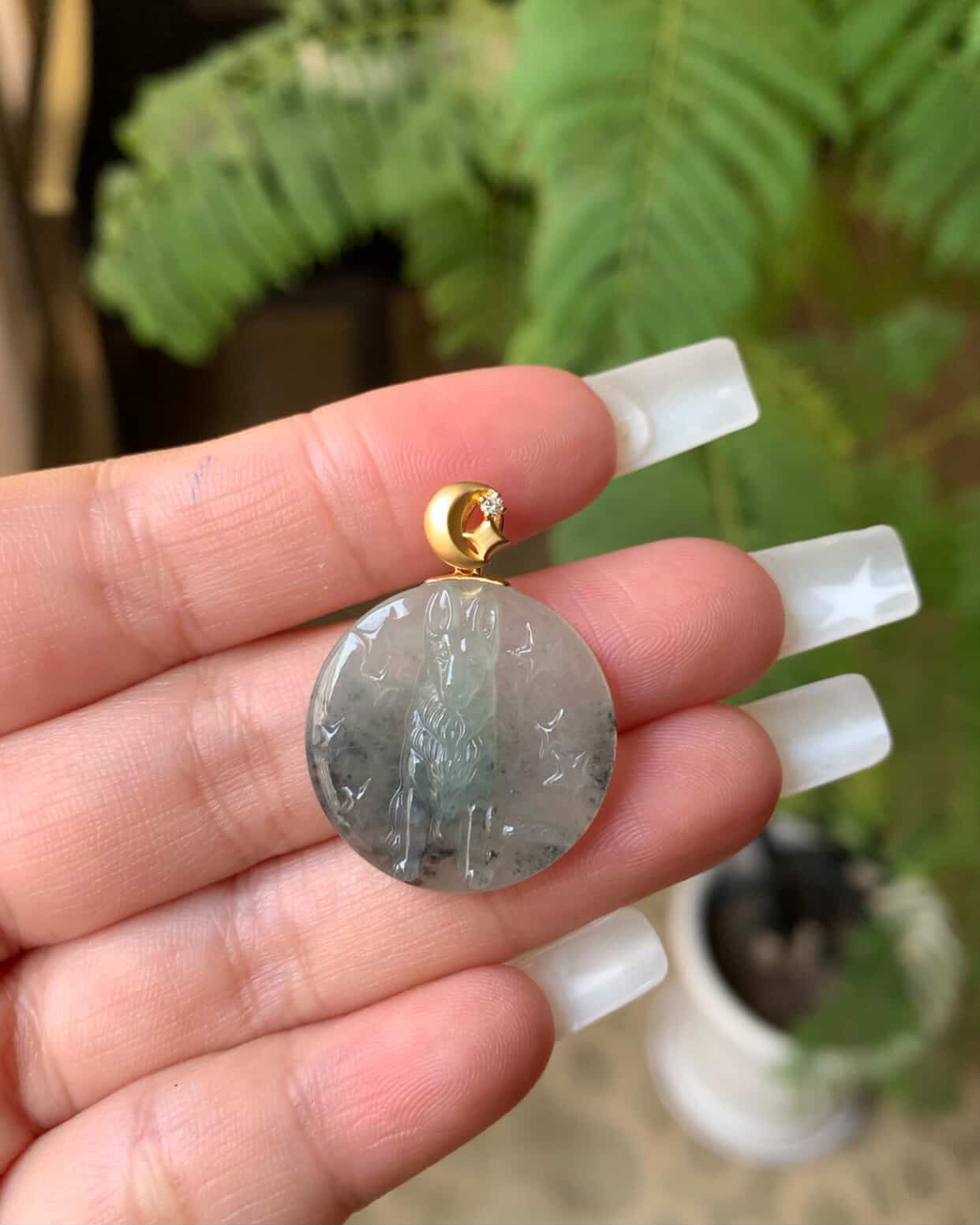 18K Yellow Gold Custom Pendant Gold Bail