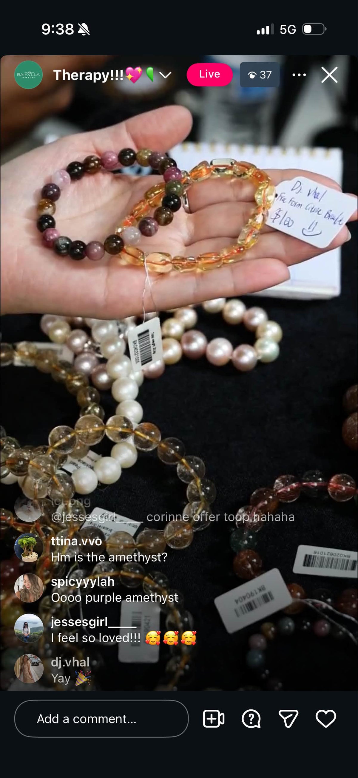 "Live" Natural Citrine Free-Form Bead Bracelet (10/01/26)