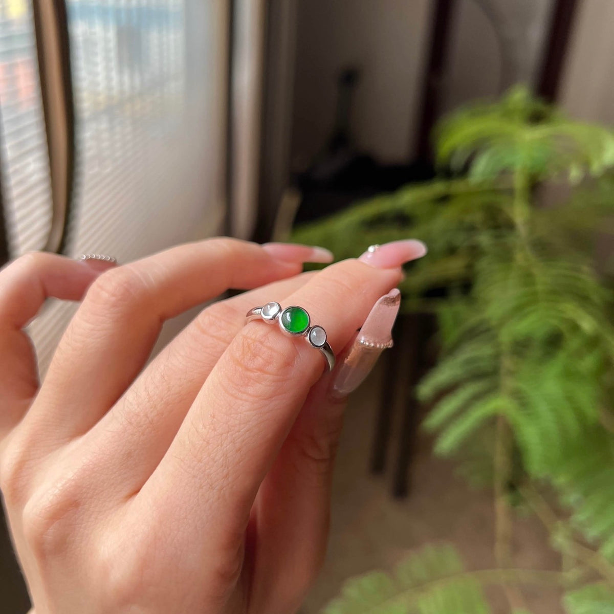 Custom 14K White Gold Jadeite Jade Ring Gold Setting (Gold Only)