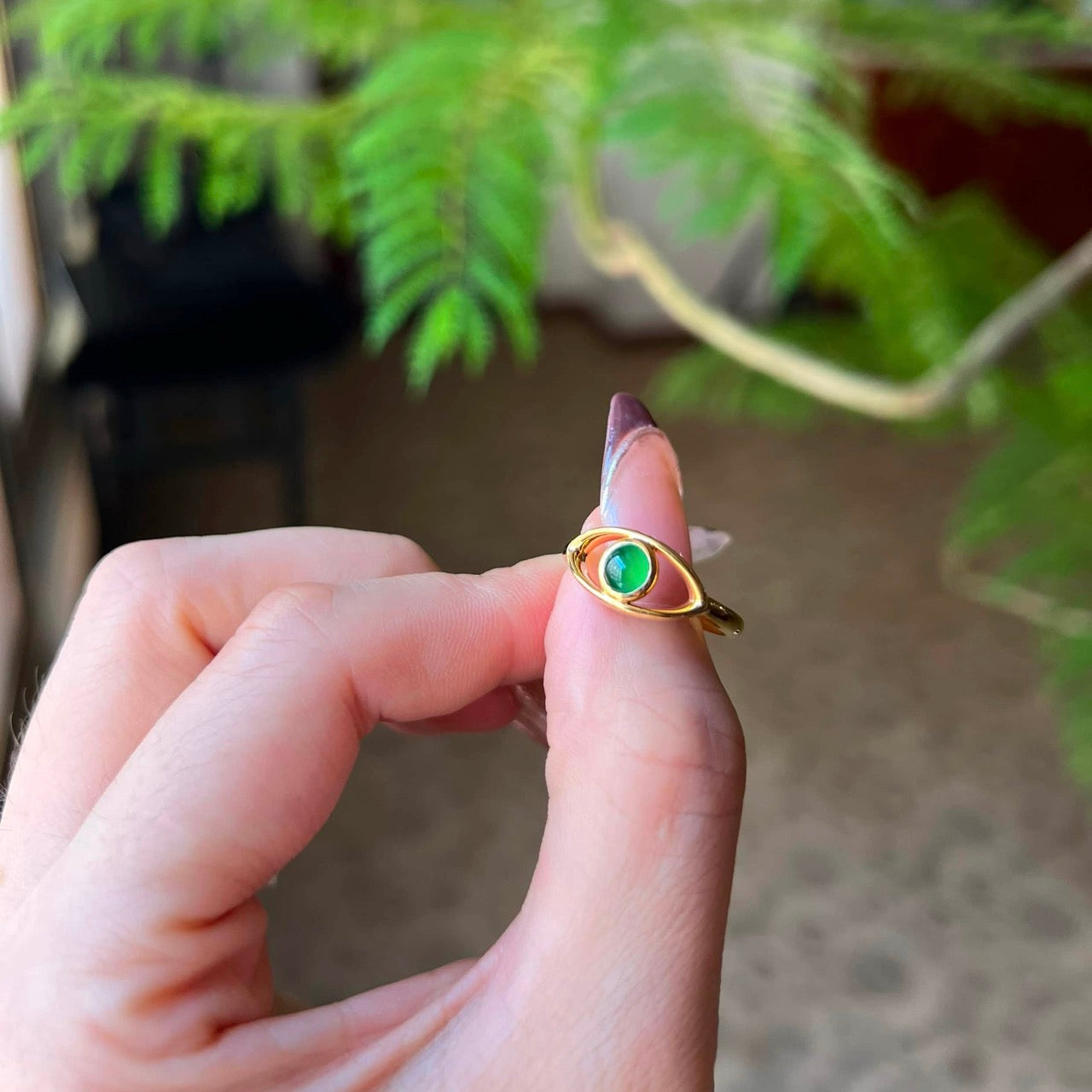 18k Yellow Gold Green Jadeite Jade Ring Gold Setting
