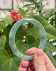 Baikalla Natural Jadeite Jade Bangle Bracelet (58 mm) 
