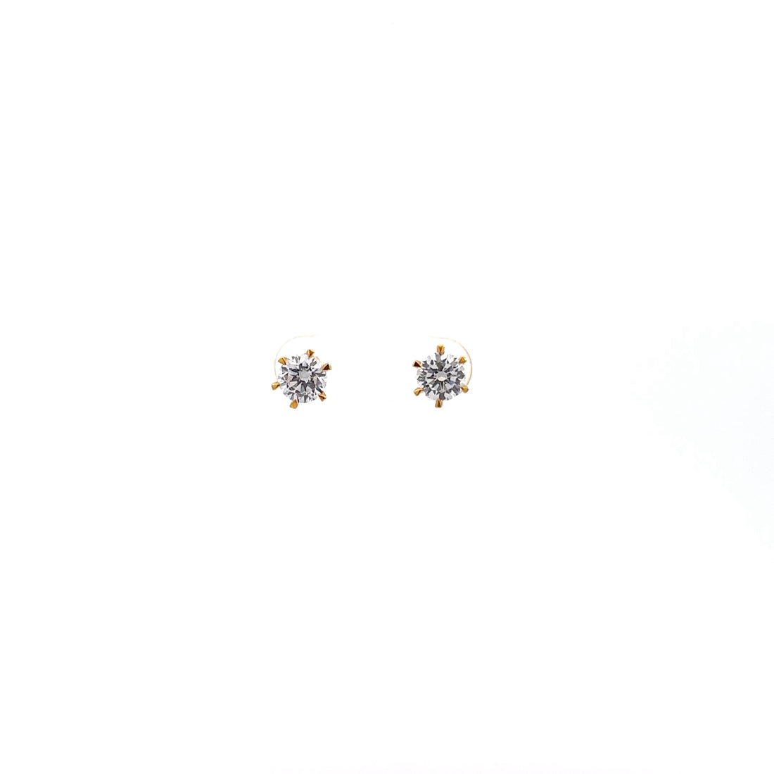Baikalla Jewelry Silver Gemstones Earrings Baikalla™ 18k Gold Zircon Stud Earrings