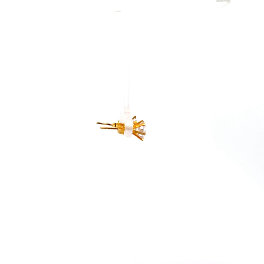 Baikalla Jewelry Silver Gemstones Earrings Baikalla™ 18k Gold Zircon Stud Earrings