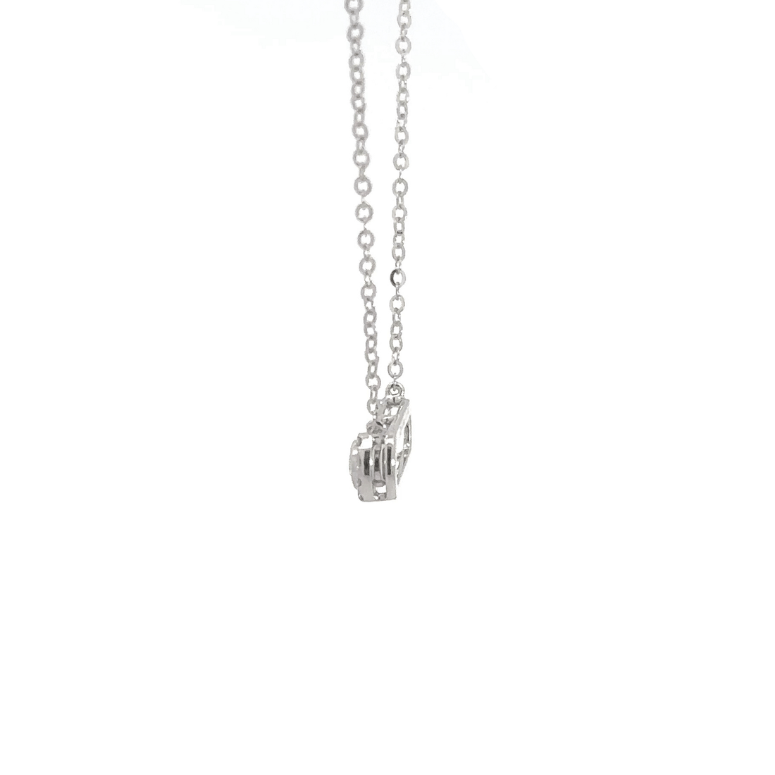 Baikalla Jewelry Gold Diamond Necklace 18K White Gold Infinity .0112 CTW Diamond Pendant Necklace