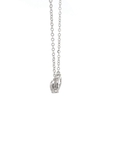Baikalla Jewelry Gold Diamond Necklace 18K White Gold Infinity .0112 CTW Diamond Pendant Necklace
