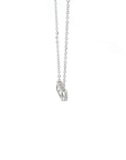 Baikalla Jewelry Gold Diamond Necklace 18K White Gold Infinity .0112 CTW Diamond Pendant Necklace