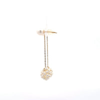 Baikalla Jewelry Gold Gemstone Earrings Baikalla 18k Gold Pearl Dangle 2 in 1 Earrings