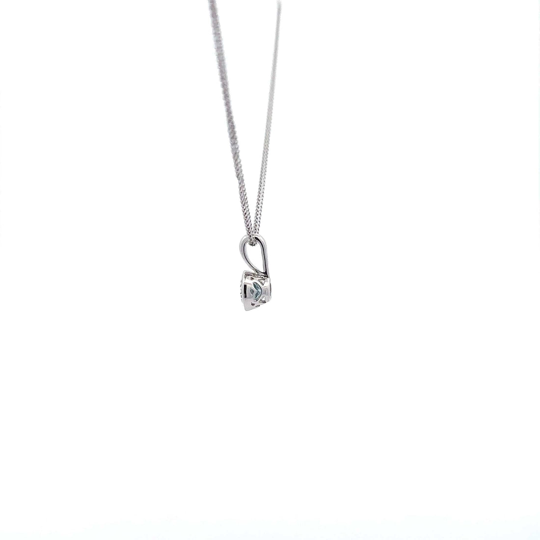 Baikalla Jewelry Aquamarine Necklace Baikalla Sterling Silver Round Aquamarine AAA Pendant Necklace