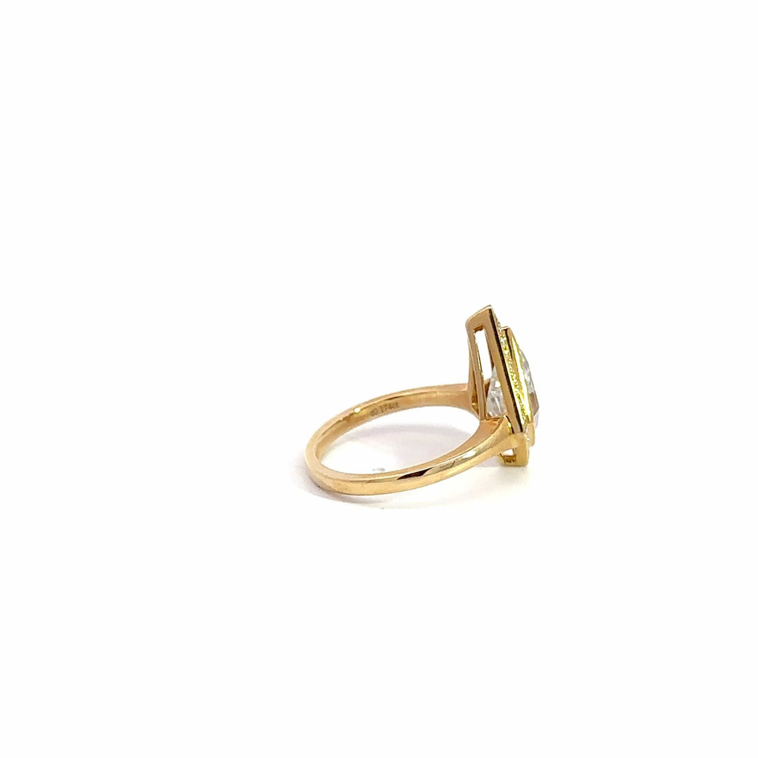 Baikalla Sterling Silver Moissanite Ring Baikalla 14k Gold Halo Moissanite 1CT Kite Cut Engagement Ring