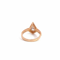 Baikalla Sterling Silver Moissanite Ring Baikalla 14k Rose Gold Halo Moissanite 1CT Kite Cut Engagement Ring