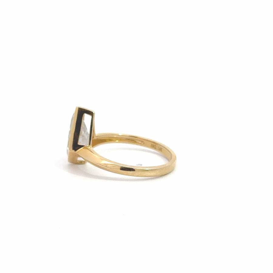 Baikalla Sterling Silver Moissanite Ring Baikalla 14k Gold Moissanite 1CT Kite Cute  Engagement Ring