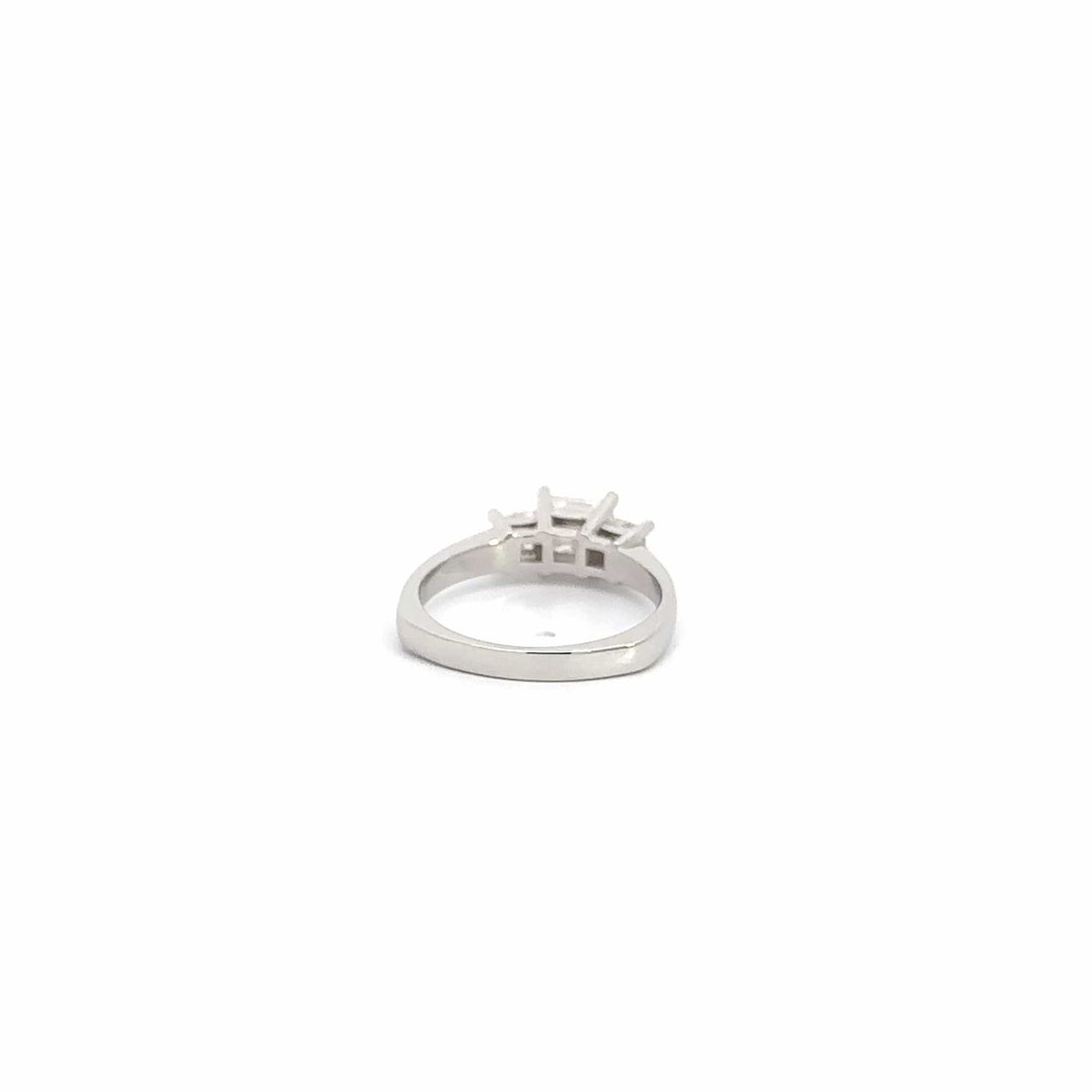 Baikalla Baikalla™ 14k White Gold Three Stone Moissanite Engagement Ring