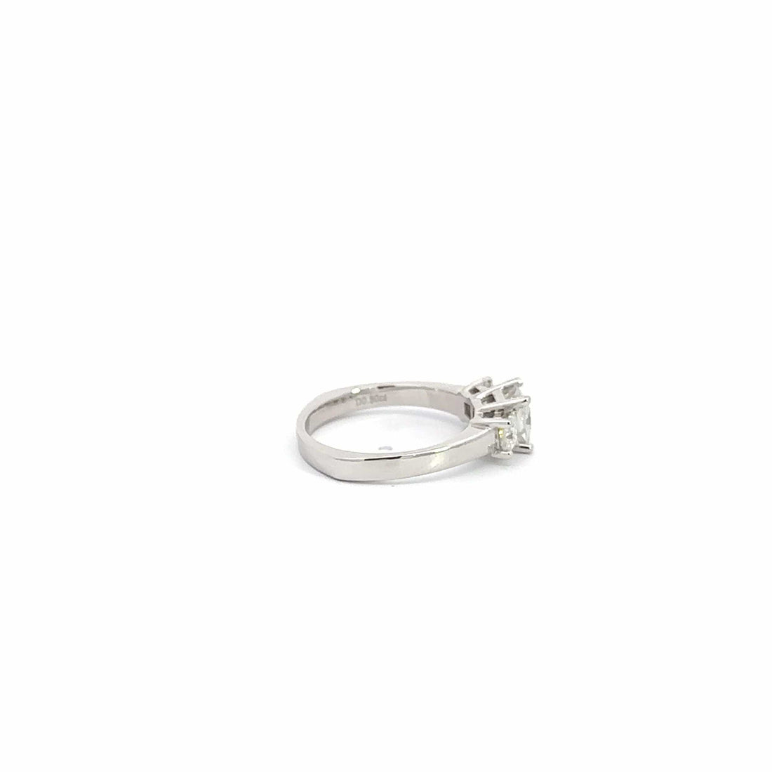 Baikalla Baikalla™ 14k White Gold Three Stone Moissanite Engagement Ring