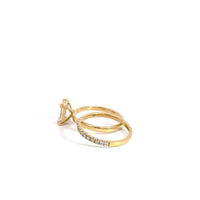 Baikalla Sterling Silver Moissanite Ring Baikalla 14k Gold Moissanite Emerald Cut 2 in 1 Engagement Ring Set