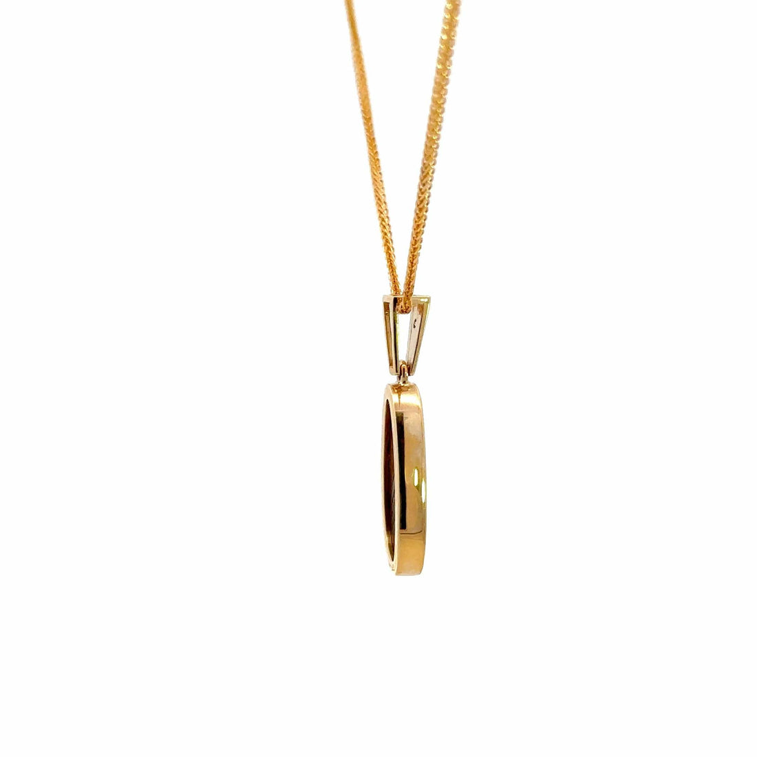 Baikalla Jewelry Gemstone Pendant Necklace Copy of Baikalla 14k Yellow Gold Freeform Australian Blue Opal Bezel Set Necklace