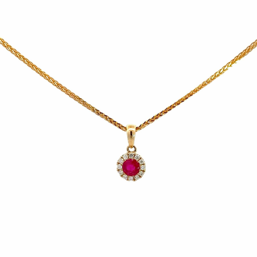 Baikalla Jewelry Gold Aquamarine Necklace Pendant Only Copy of 14k Yellow Gold Natural Ruby Pendant Necklace