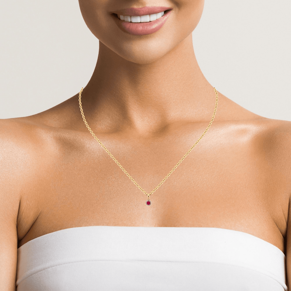 Baikalla Jewelry Gold Aquamarine Necklace Copy of 14k Yellow Gold Natural Ruby Pendant Necklace