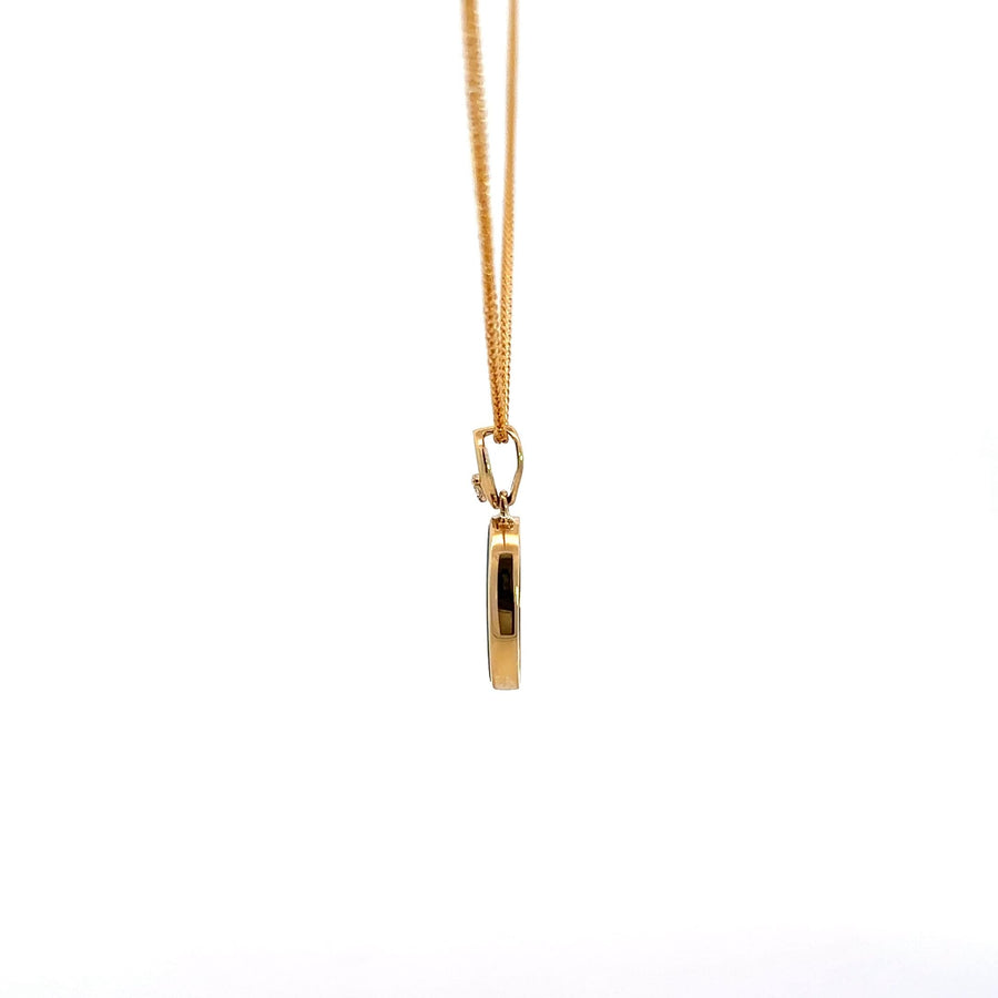 Baikalla Jewelry Gemstone Pendant Necklace Baikalla 14k Yellow Gold Natural Opal Bezel Set Pendant Necklace