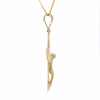 Baikalla Jewelry 14K Pure Yellow Gold Pendant Copy of 14k Yellow Gold Cross Pendant Necklace