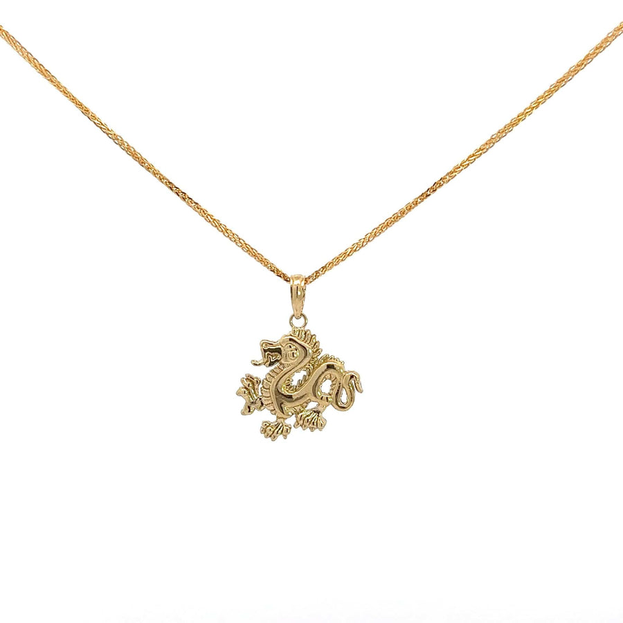 Baikalla Jewelry 14K Yellow Gold Pendant Baikalla 14k Yellow Gold Dragon Pendant Necklace