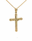 Baikalla Jewelry 14K Pure Yellow Gold Pendant 14k Yellow Gold Hallow Cross Pendant Necklace