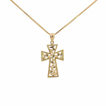 Baikalla Jewelry 14K Pure Yellow Gold Pendant 14k Yellow Gold Cross Pendant Necklace