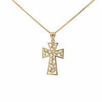Baikalla Jewelry 14K Pure Yellow Gold Pendant 14k Yellow Gold Cross Pendant Necklace