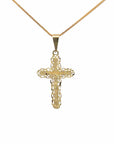 Baikalla Jewelry 14K Pure Yellow Gold Pendant 14k Yellow Gold Cross Pendant Necklace
