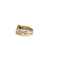 Baikalla Jewelry Diamond Ring Baikalla Antique Two Tone Platinum and 18k Gold Diamond Ring