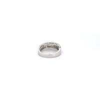Baikalla Jewelry Diamond Ring Baikalla 18k White Gold Round and Baguette Diamond Engagement Ring