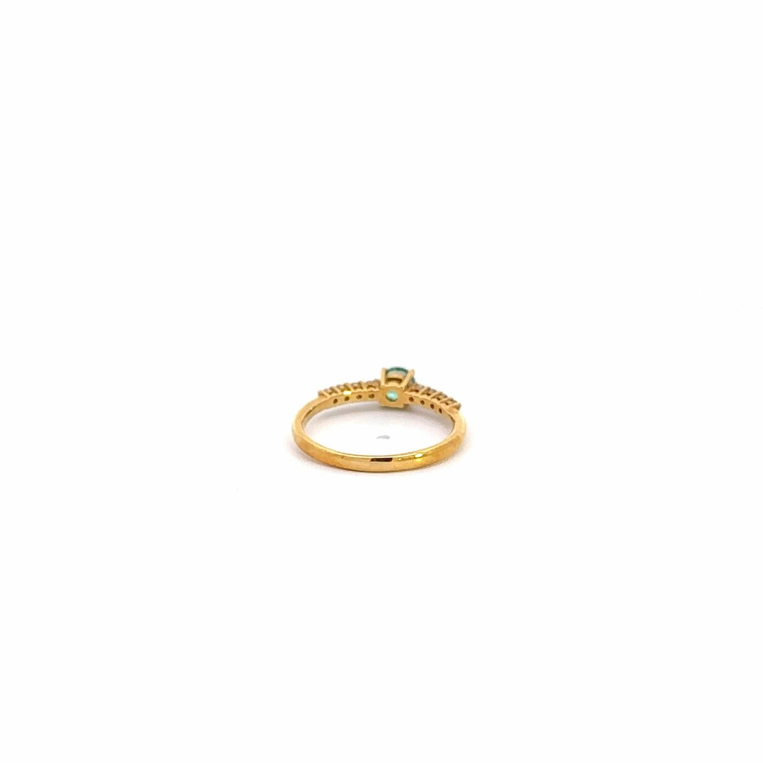 Baikalla Jewelry Gold Emerald Ring 18k Yellow Gold Natural Emerald Ring