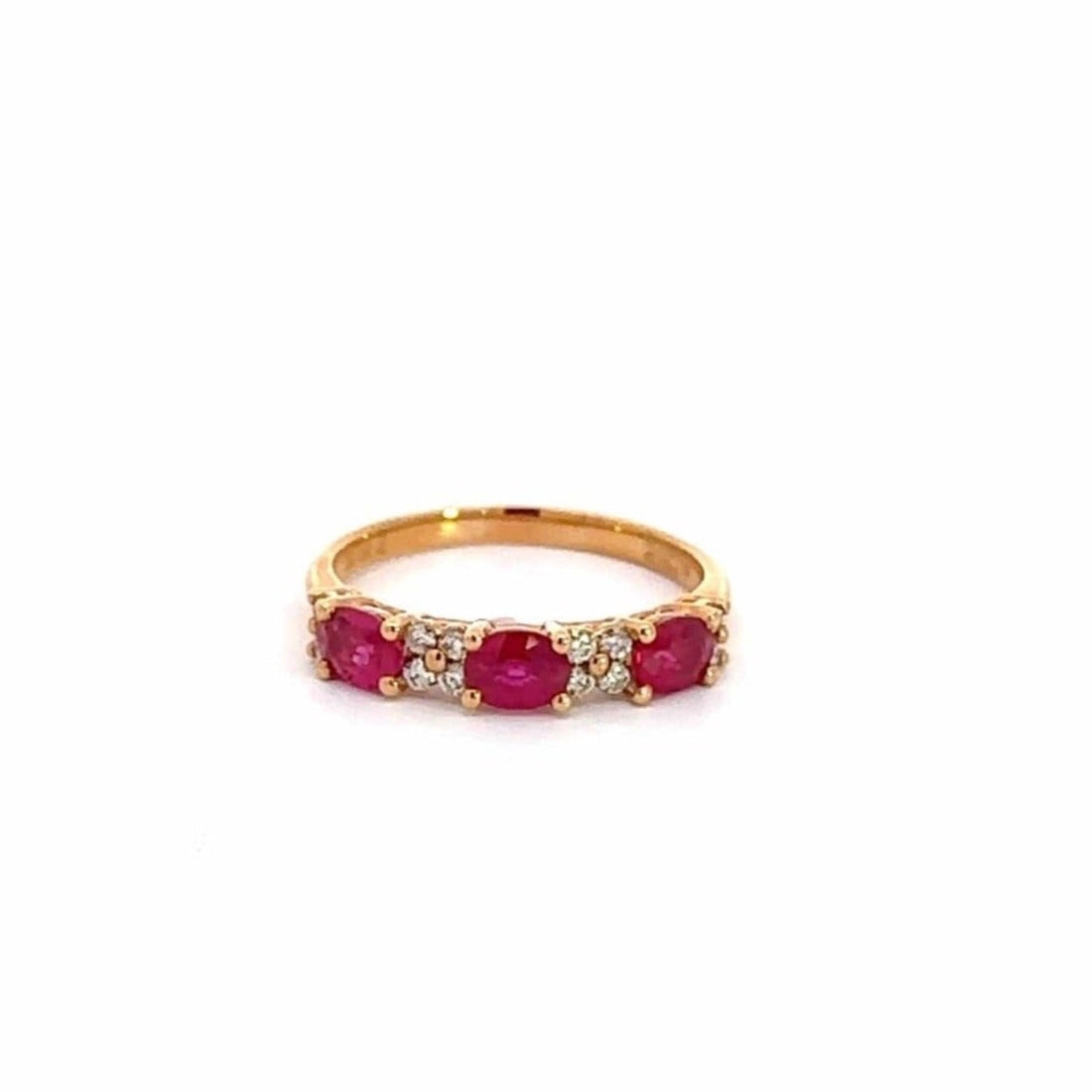 Baikalla Jewelry Gold Emerald Ring 18k Gold Heat Treated Ruby Ring