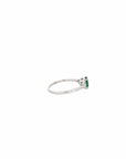 Baikalla Jewelry Gold Sapphire Ring 14k White Gold Natural Emerald Ring