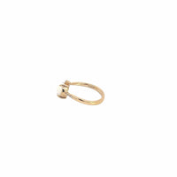 Baikalla Jewelry Gold Opal Ring 14k Yellow Gold Natural Australian Opal Ring Set With Diamond