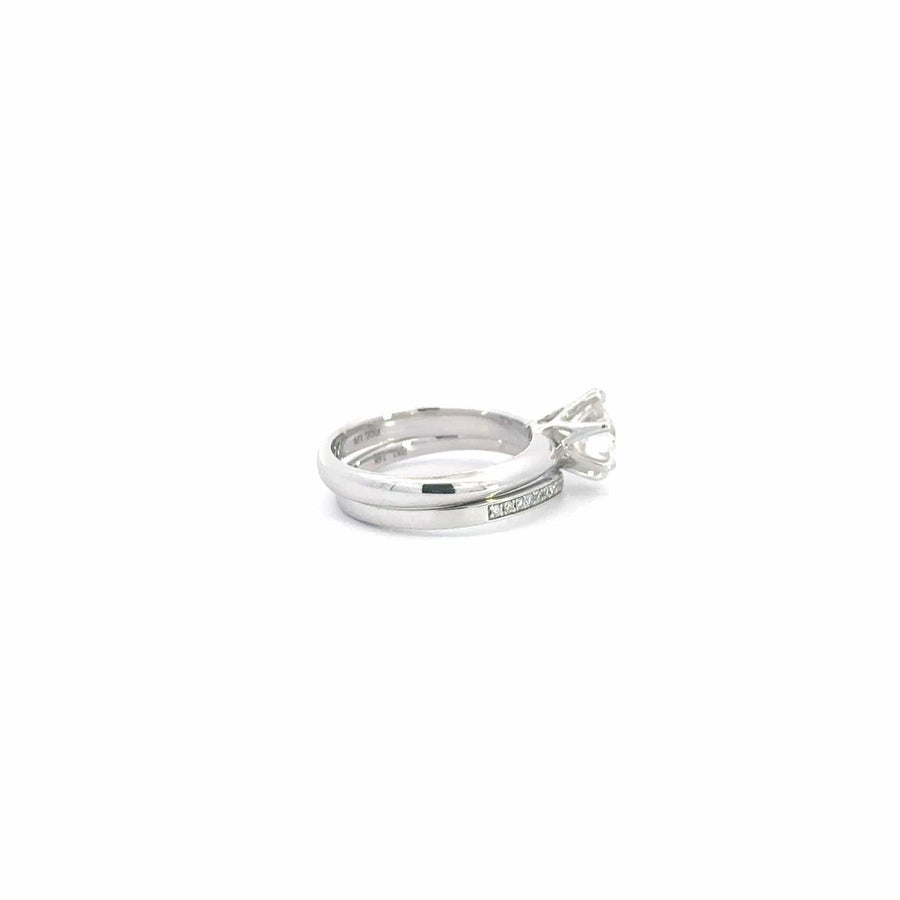 Baikalla Baikalla™ 14k White Gold Moissanite Diamond 2 in 1 Engagement Ring