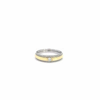 Baikalla Jewelry Gold Ring 8 Baikalla™ 18k Two Tone Diamond Wedding Ring