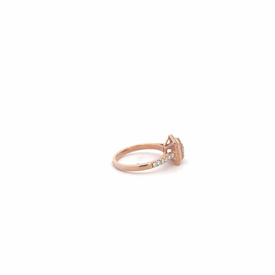 Baikalla Jewelry 18k Gold Engagment Ring Baikalla 14k Rose Gold Princess Cut Diamond Engagement Ring