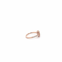Baikalla Jewelry 18k Gold Engagment Ring Baikalla 14k Rose Gold Oval Diamond Cluster Engagement Ring