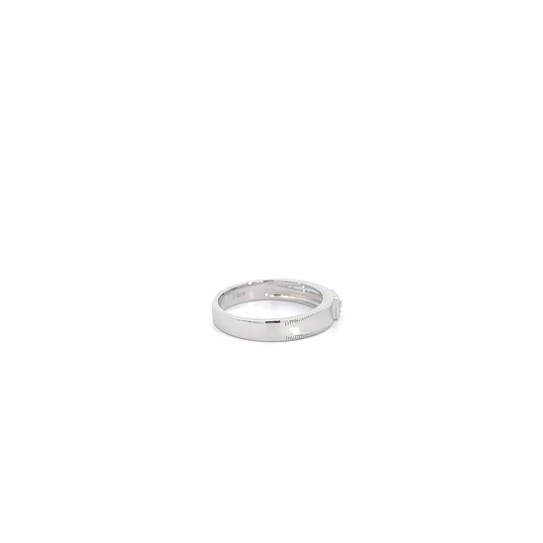 Baikalla Jewelry Gemstone Men's Ring Baikalla 14k White Gold Channel Set Men's Wedding Diamond Band Ring