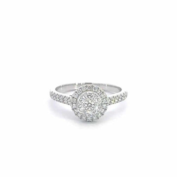 Baikalla Jewelry Diamond Ring 6 Baikalla 14k White Gold Diamond Cluster Engagement Ring
