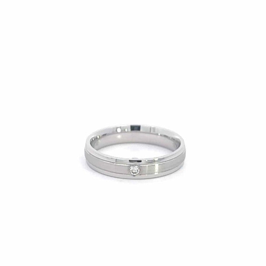 Baikalla Jewelry Gemstone Men's Ring 6.5 Baikalla 18k White Gold Wedding Diamond Band Ring
