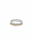 Baikalla Jewelry Gold Ring 6.5 Baikalla™ 18k Two Tone Diamond Mens Wedding Band