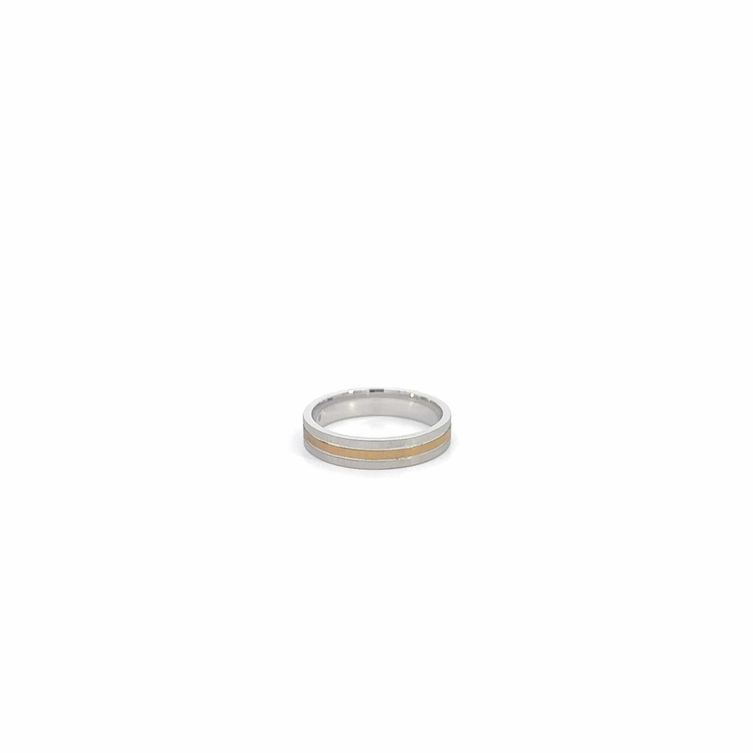 Baikalla Jewelry Gold Ring Baikalla™ 18k Two Tone Diamond Mens Wedding Band